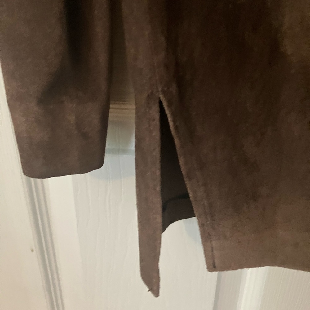 Liz Claiborne Collection Brown Suede Shirt Jacket Sz L - Picture 2 of 9